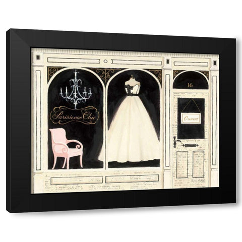 Parisienne Chic Black Modern Wood Framed Art Print with Double Matting by Adams, Emily