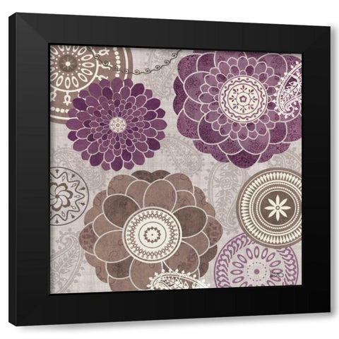 Gray Garden Melody I Black Modern Wood Framed Art Print with Double Matting by Charron, Veronique