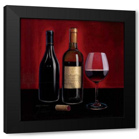 Grand Reserve Square III Black Modern Wood Framed Art Print with Double Matting by Fabiano, Marco