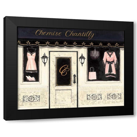 Chemise Chantilly Black Modern Wood Framed Art Print by Adams, Emily