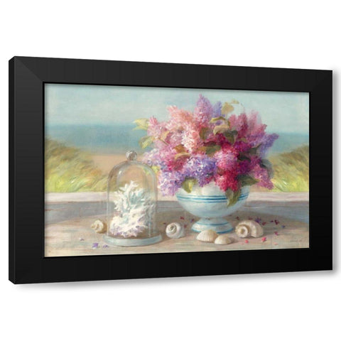 Seaside Spring Crop Black Modern Wood Framed Art Print with Double Matting by Nai, Danhui