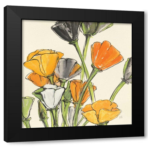 Wild Bouquet II Black Modern Wood Framed Art Print by Paschke, Chris
