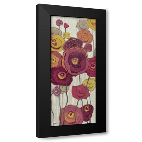 Lemongrass in Plum Panel I Black Modern Wood Framed Art Print with Double Matting by Novak, Shirley