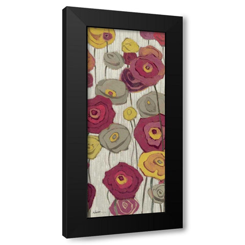 Lemongrass in Plum Panel II Black Modern Wood Framed Art Print by Novak, Shirley