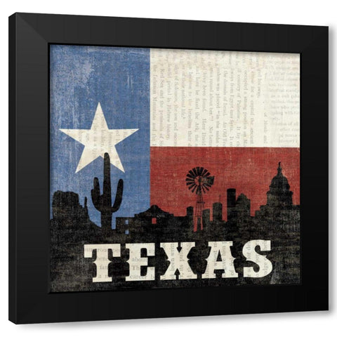 Texas Black Modern Wood Framed Art Print with Double Matting by Hershey, Moira