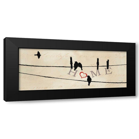 Bird at Heart I Black Modern Wood Framed Art Print by Pela