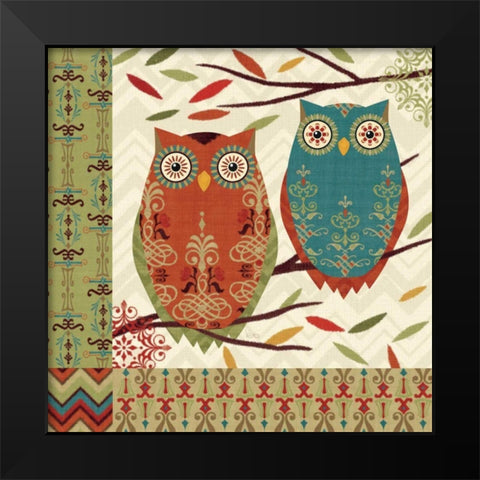 Hoot I Black Modern Wood Framed Art Print by Charron, Veronique