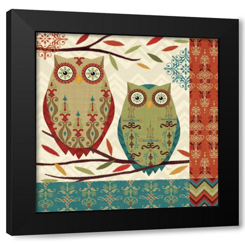 Hoot II Black Modern Wood Framed Art Print by Charron, Veronique