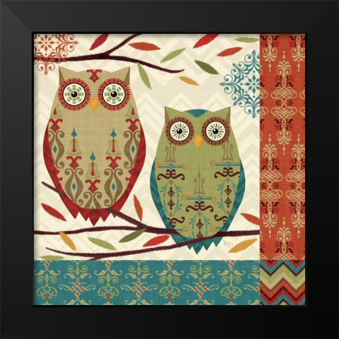 Hoot II Black Modern Wood Framed Art Print by Charron, Veronique