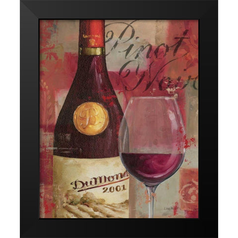 Vin Abstrait I Black Modern Wood Framed Art Print by Audit, Lisa