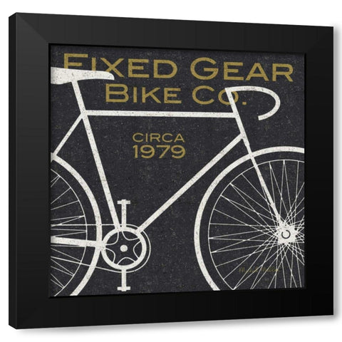 Fixed Gear Bike Co Black Modern Wood Framed Art Print by Mullan, Michael