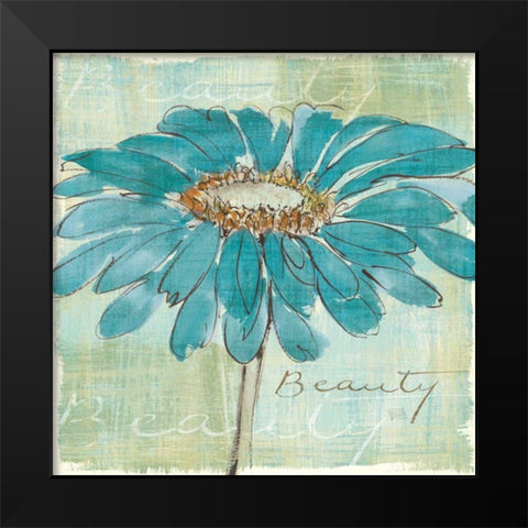 Spa Daisies I Black Modern Wood Framed Art Print by Paschke, Chris