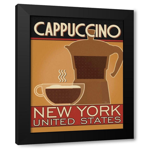 Deco Coffee IV Black Modern Wood Framed Art Print by Pela Studio