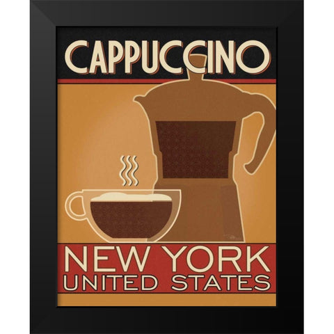 Deco Coffee IV Black Modern Wood Framed Art Print by Pela Studio