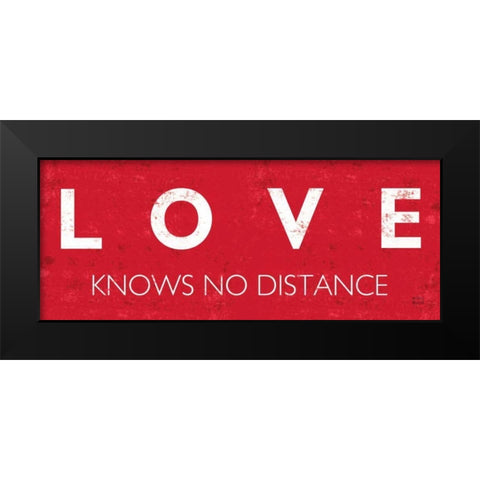Love Knows No Distance Black Modern Wood Framed Art Print by Mullan, Michael