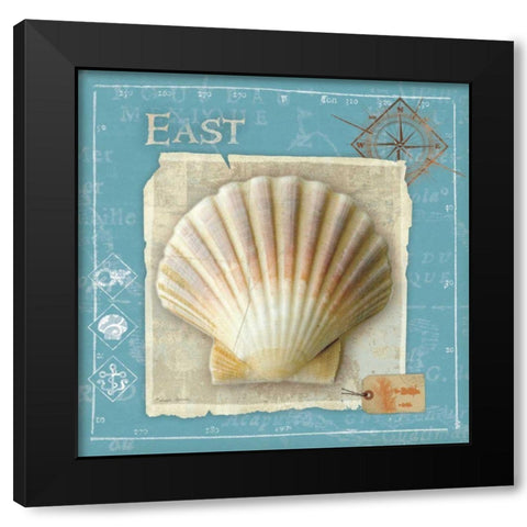 Points East Black Modern Wood Framed Art Print with Double Matting by Aldrich, Belinda