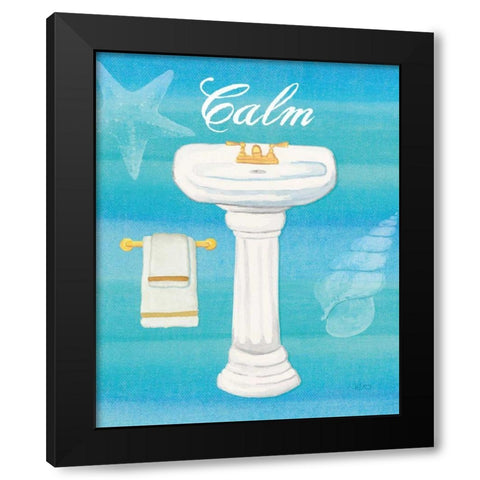 Seashells Spa I  No Border Black Modern Wood Framed Art Print by Charron, Veronique