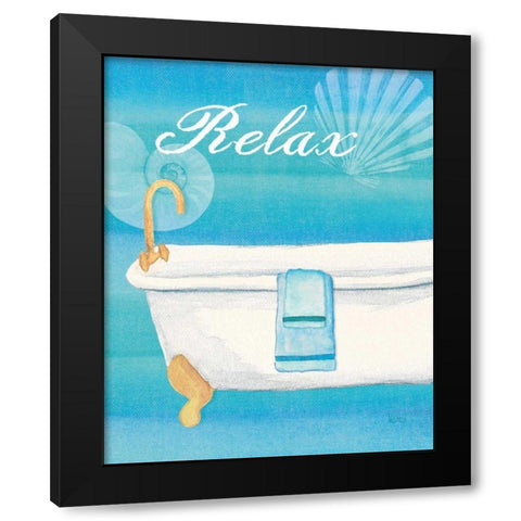 Seashells Spa II No Border Black Modern Wood Framed Art Print by Charron, Veronique