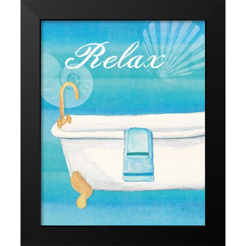Seashells Spa II No Border Black Modern Wood Framed Art Print by Charron, Veronique