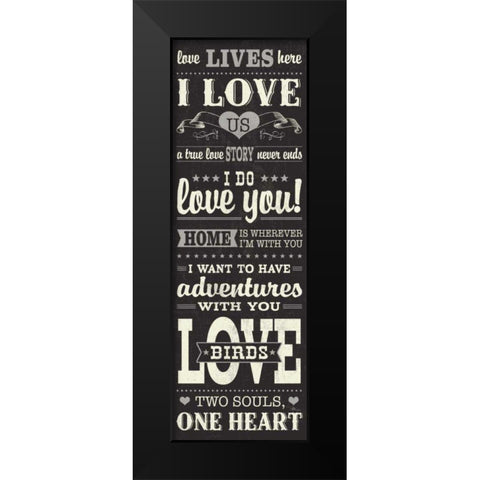L-O-V-E III Black Modern Wood Framed Art Print by Pela Studio