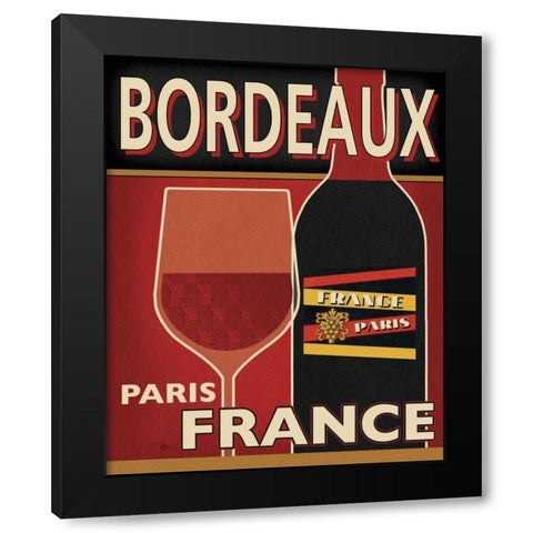 Bordeaux Black Modern Wood Framed Art Print with Double Matting by Pela Studio