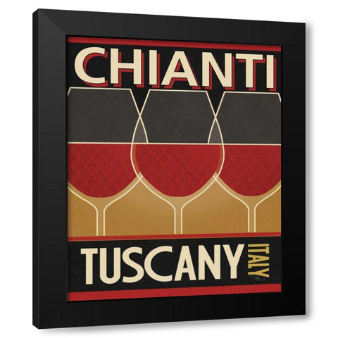Chianti Black Modern Wood Framed Art Print with Double Matting by Pela Studio