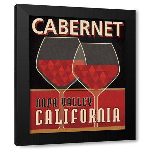 Cabernet Black Modern Wood Framed Art Print with Double Matting by Pela Studio