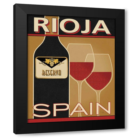 Rioja Black Modern Wood Framed Art Print with Double Matting by Pela Studio