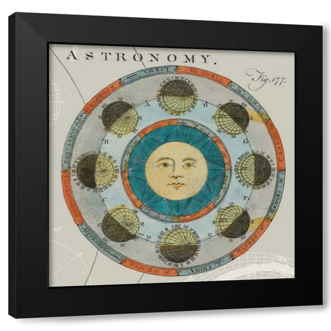 Lunar Calendar Black Modern Wood Framed Art Print with Double Matting by Schlabach, Sue