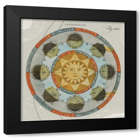 Solar Calendar Black Modern Wood Framed Art Print with Double Matting by Schlabach, Sue