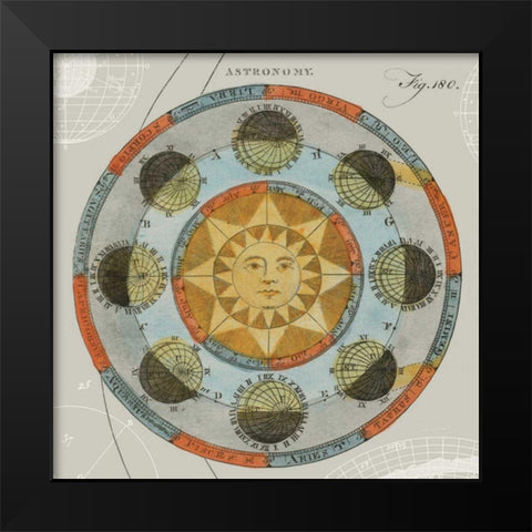 Solar Calendar Black Modern Wood Framed Art Print by Schlabach, Sue