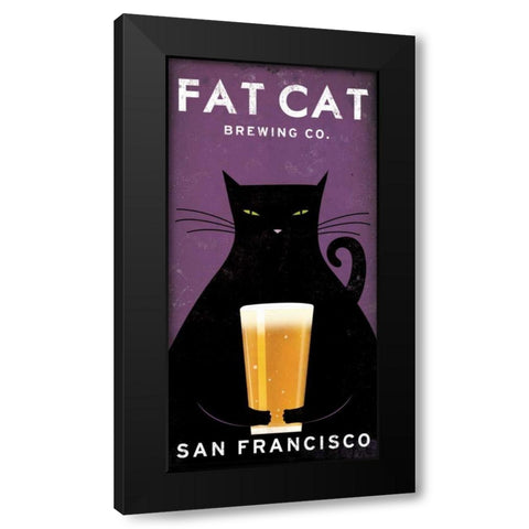Cat Brewing Black Modern Wood Framed Art Print with Double Matting by Fowler, Ryan