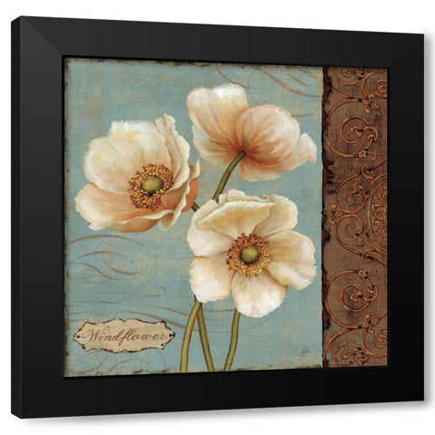 Windflower II Black Modern Wood Framed Art Print with Double Matting by Brissonnet, Daphne