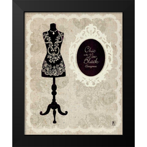 Dress Form I Black Modern Wood Framed Art Print by Studio Mousseau
