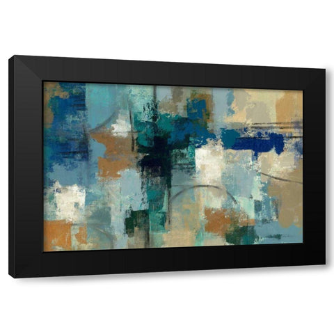 Jasper Lagoon Black Modern Wood Framed Art Print by Vassileva, Silvia