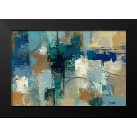 Jasper Lagoon Black Modern Wood Framed Art Print by Vassileva, Silvia