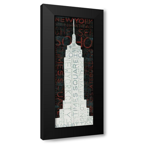Empire State Building - Red Black Modern Wood Framed Art Print with Double Matting by Mullan, Michael