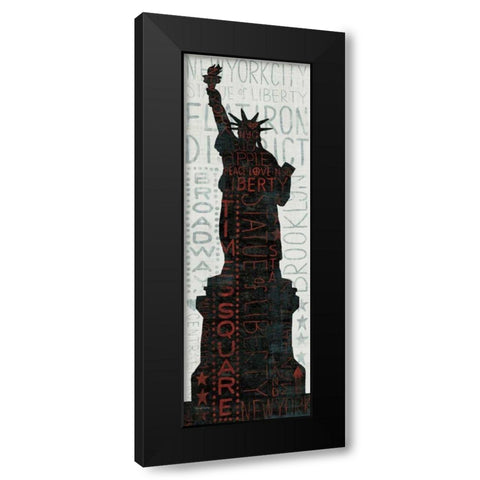 Statue of Liberty - Red Black Modern Wood Framed Art Print with Double Matting by Mullan, Michael