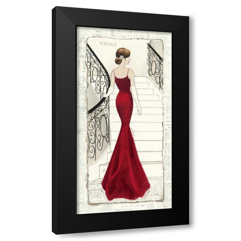 La Belle Rouge Black Modern Wood Framed Art Print by Adams, Emily