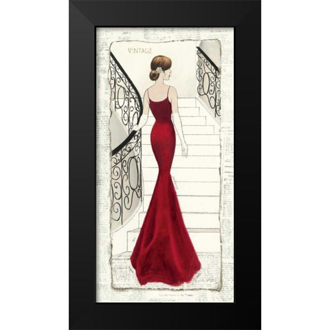 La Belle Rouge Black Modern Wood Framed Art Print by Adams, Emily