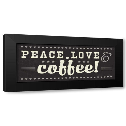 Coffee Lovers IV Black Modern Wood Framed Art Print by Pela Studio