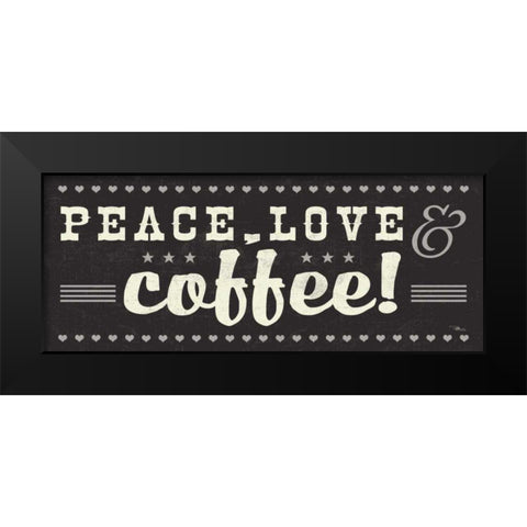 Coffee Lovers IV Black Modern Wood Framed Art Print by Pela Studio