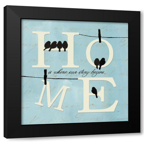Well Said II Black Modern Wood Framed Art Print with Double Matting by ERR, Pela