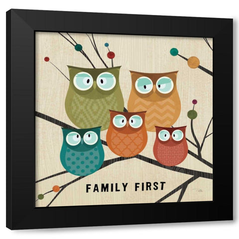 Flying Colors II Black Modern Wood Framed Art Print by ERR, Pela