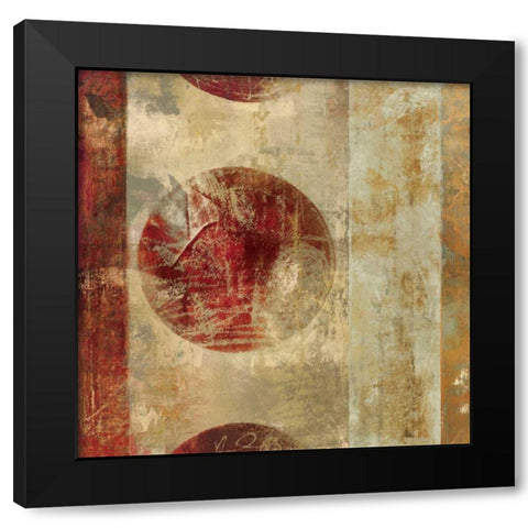 Caribbean Sunrise Square I Black Modern Wood Framed Art Print with Double Matting by Silva, Roque