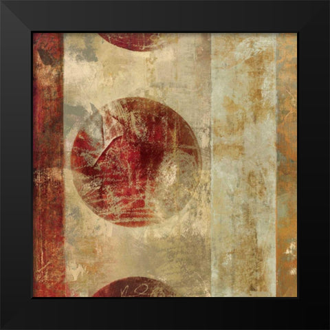 Caribbean Sunrise Square I Black Modern Wood Framed Art Print by Silva, Roque