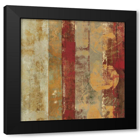 Caribbean Sunrise Square II Black Modern Wood Framed Art Print by Silva, Roque