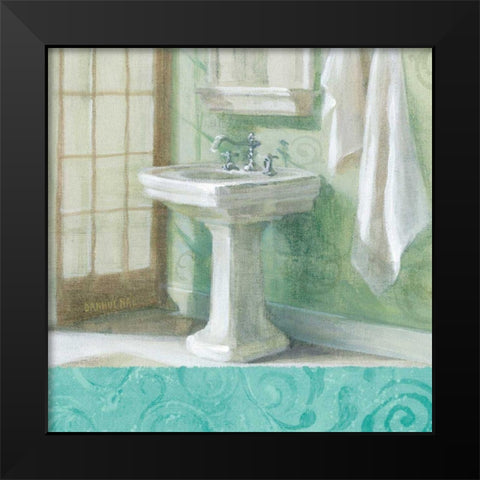 Refresh Bath Border II Black Modern Wood Framed Art Print by Nai, Danhui
