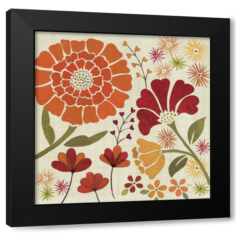 Spice Garden II Black Modern Wood Framed Art Print with Double Matting by Charron, Veronique