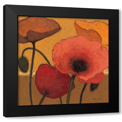 Poppy Curry I Black Modern Wood Framed Art Print with Double Matting by Novak, Shirley